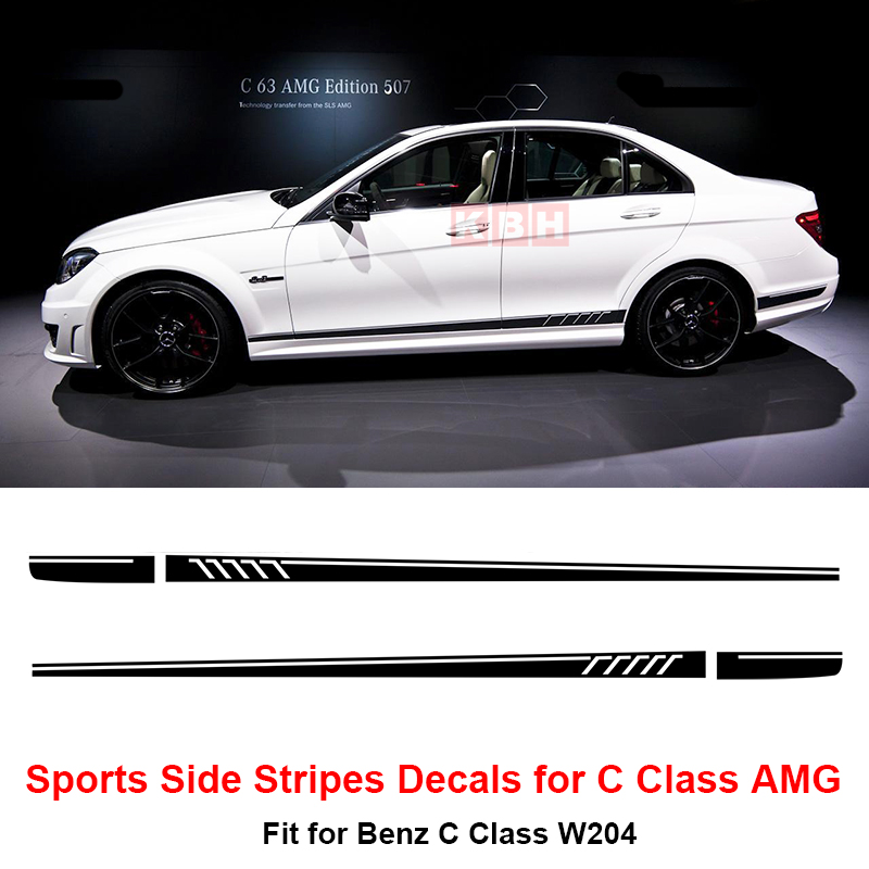 AMG 507 Stripes Decals Sticker Mercedes Benz W204 C200 C250 C300 C450 ...