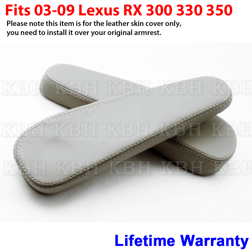 Fits 03-09 Lexus RX 300 330 350 Seat Armrest Replacement Cover 2pcs Ivory Beige